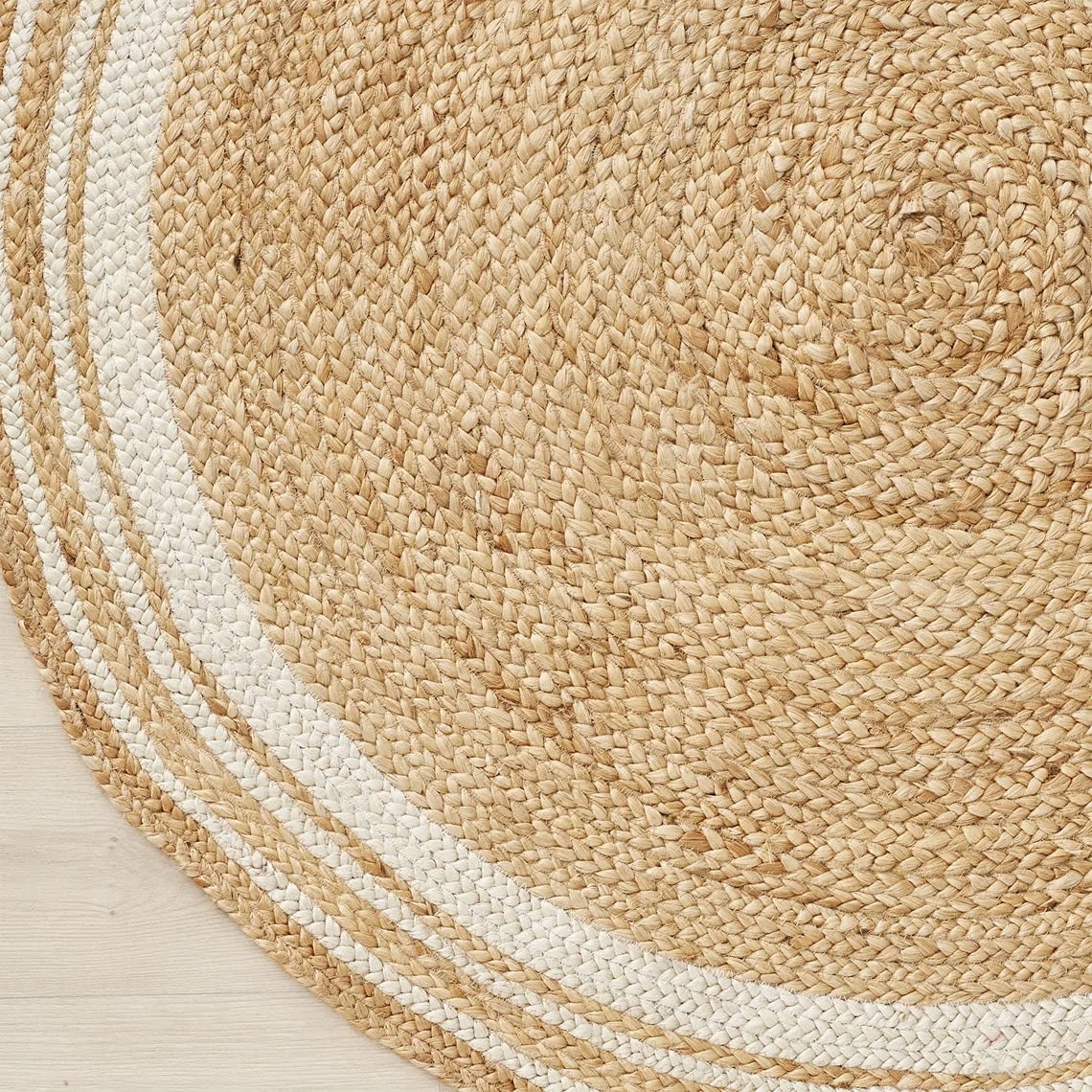 Jute Braided Round -IC-15273 / White