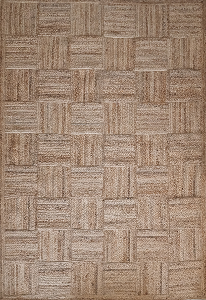 Jute Check Rug -IC-17281 Natural